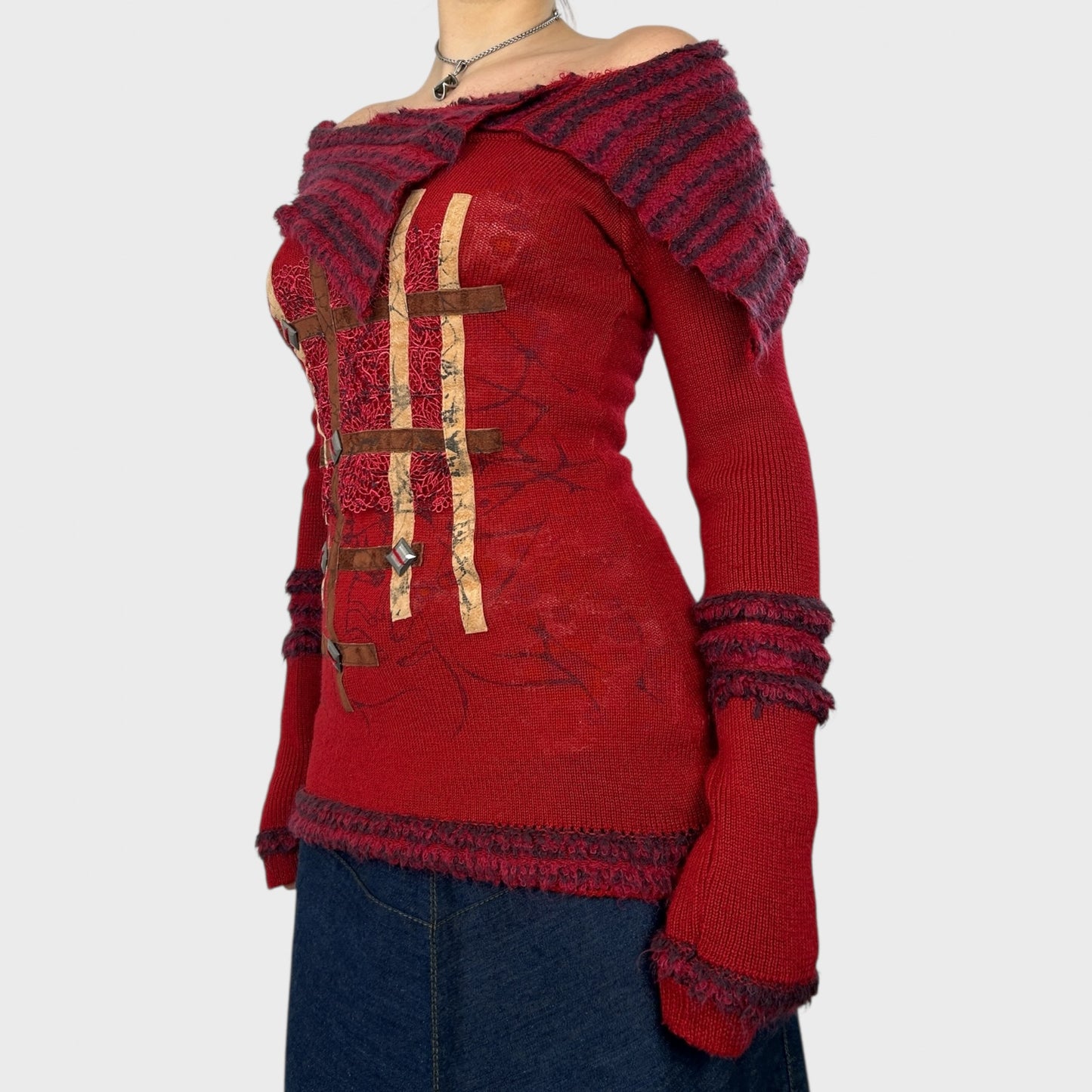 Save the Queen Red Knit Jumper - S/M