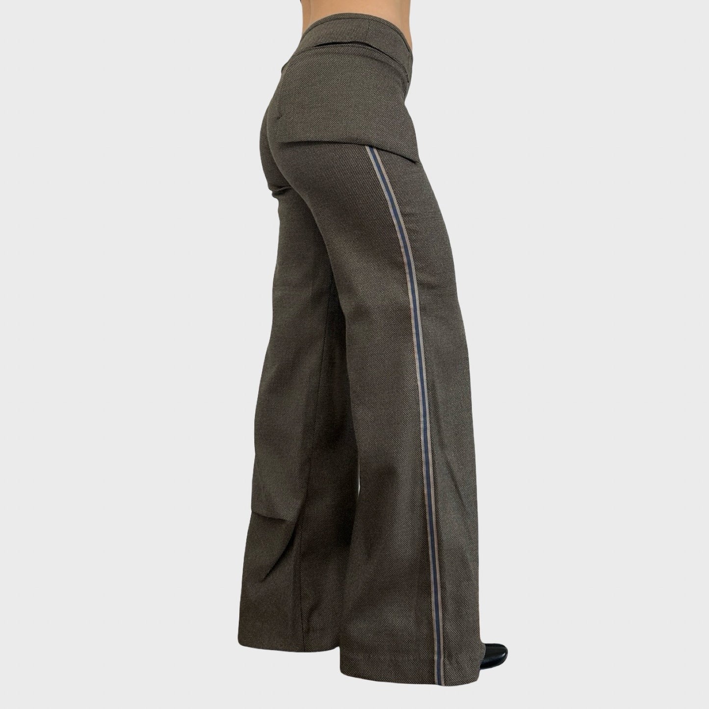 Cop Copine Speckled Wide Leg Pouch Trousers - S