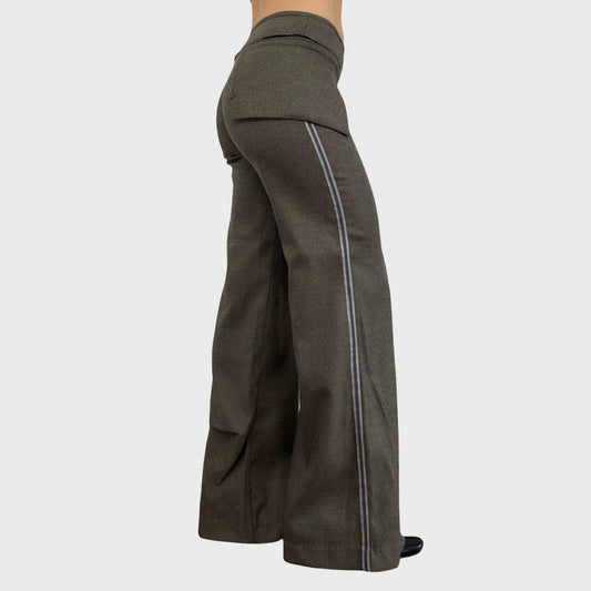 Cop Copine Speckled Wide Leg Pouch Trousers - S