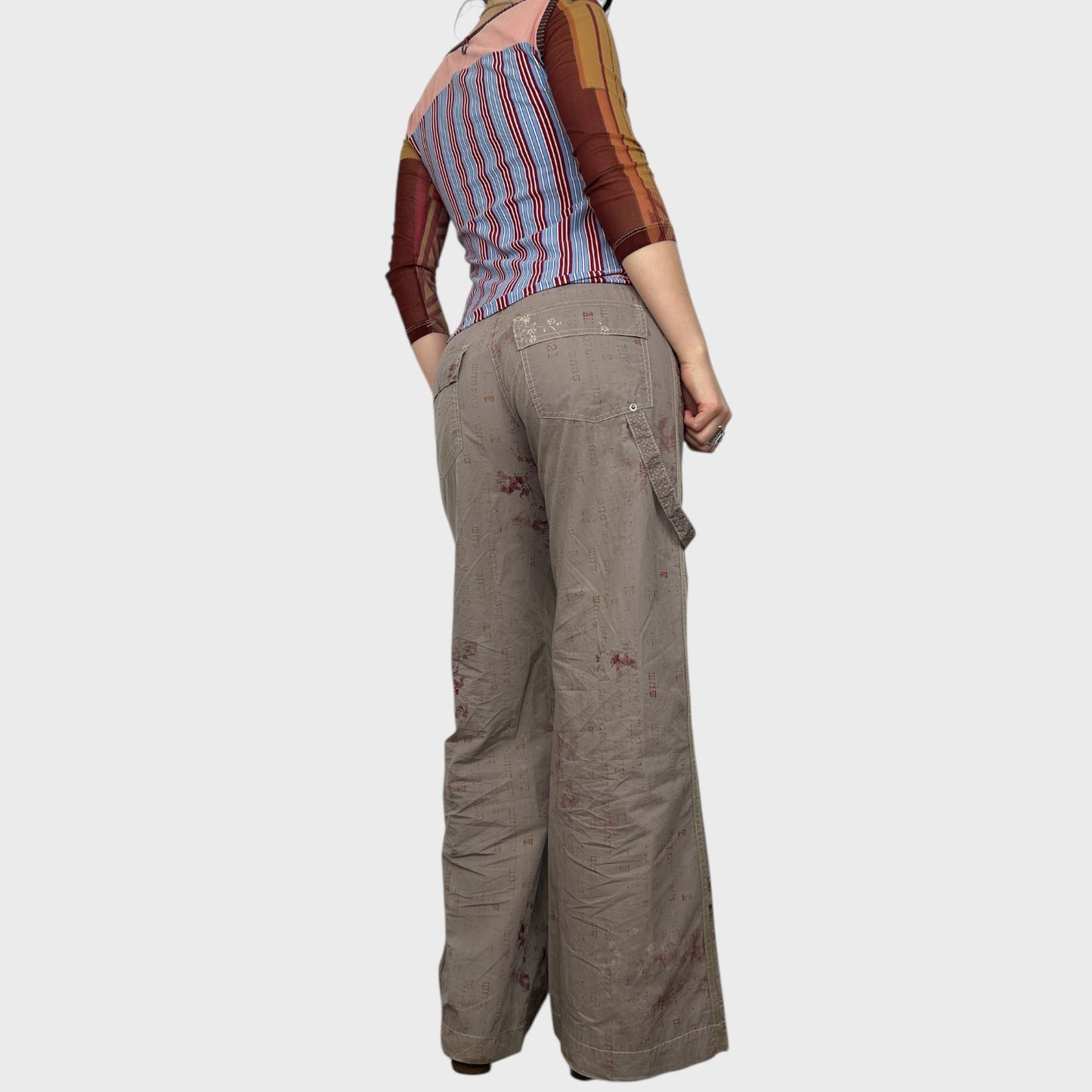 Cop Copine Graphic Print Wide Leg Trousers - M