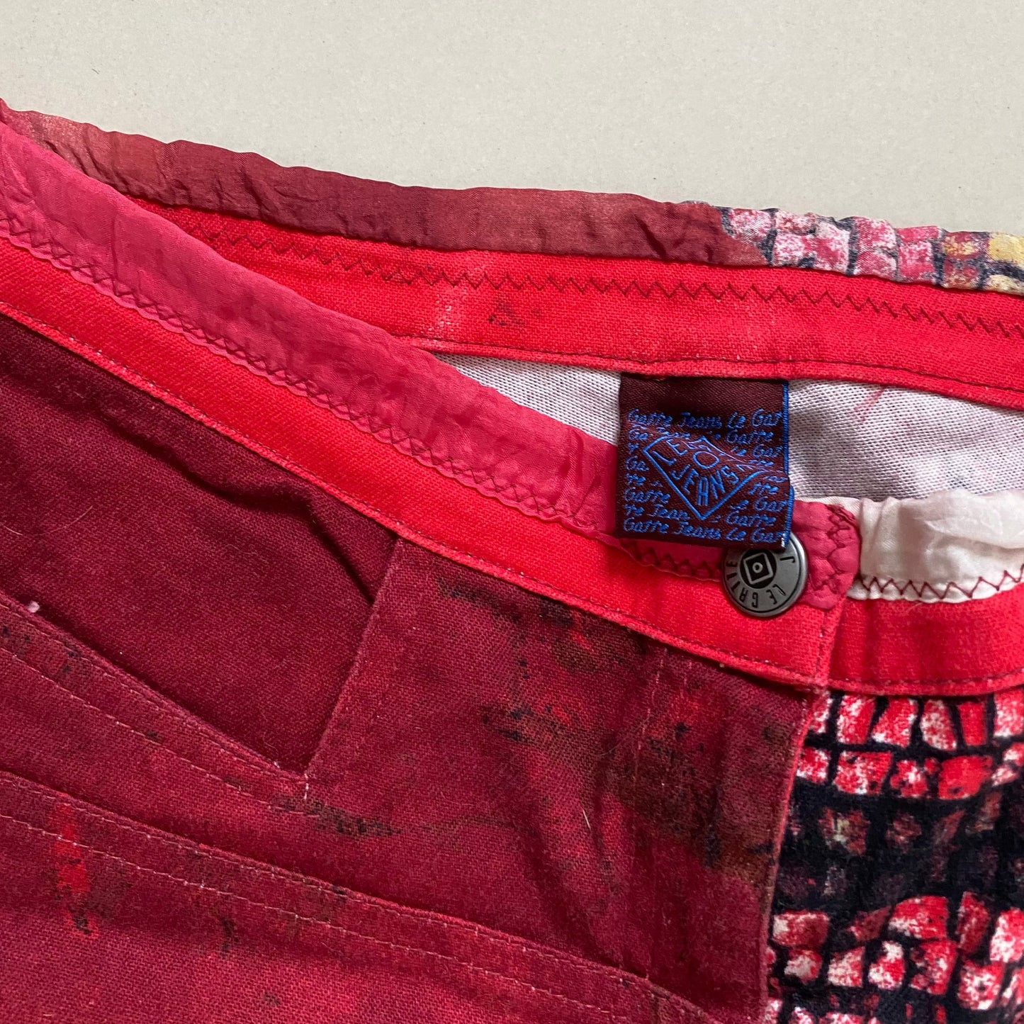 Vintage Legatte graphic print trousers
