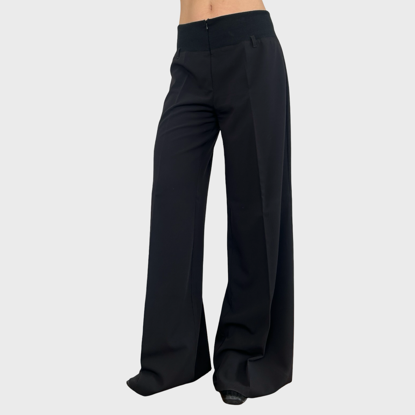 Cop Copine Black Wide Leg Trousers - M/L