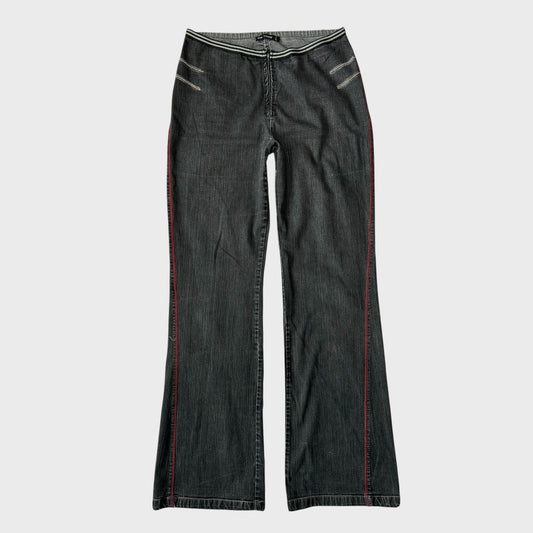 Cop Copine Grey Wide Leg Jeans - L