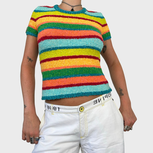 Cop Copine Multicolour Knit Stretch Top - S/M
