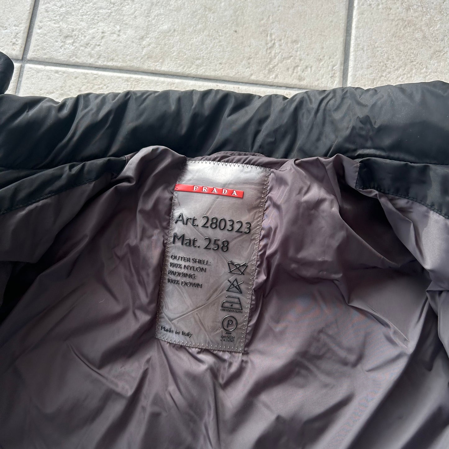 Vintage Black Prada Sport Puffer Jacket