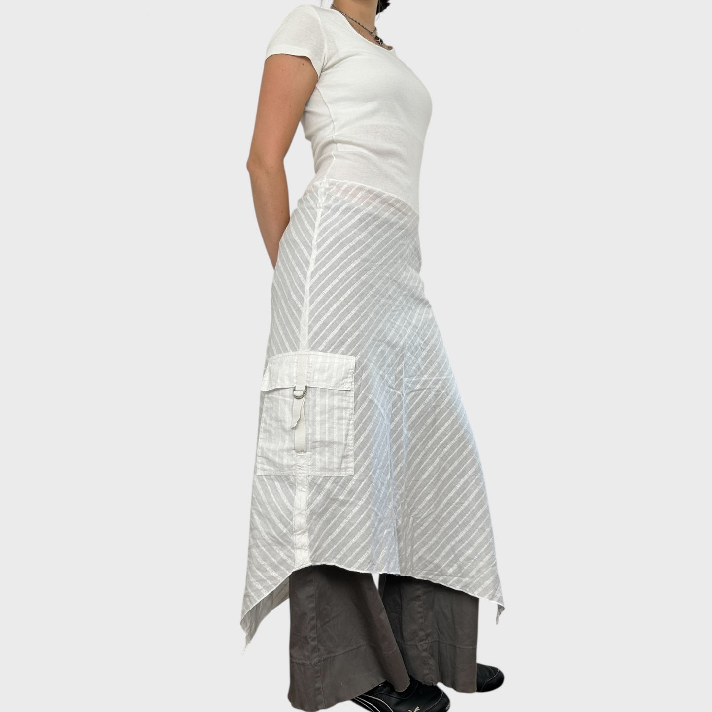 Cop Copine White Midi Dress - Size S