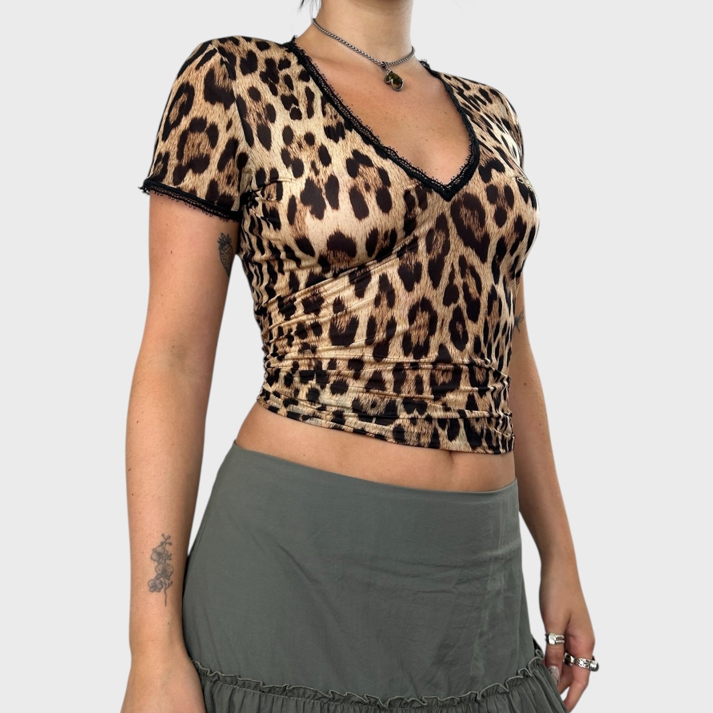 Roberto Cavalli Leopard Print Top - M
