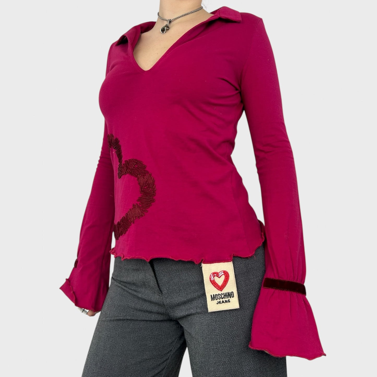 Moschino Heart Long Sleeve Top - S/M