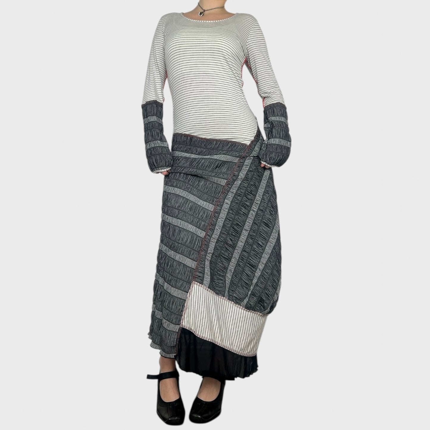 Cop Copine Striped Maxi Dress - M