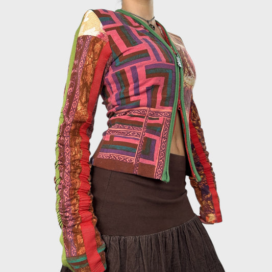 Save the Queen Double Zip Top - S/M