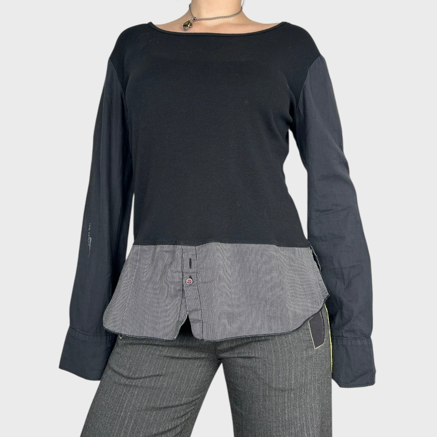 Cop Copine Bi-Material Long Sleeve Top - M/L