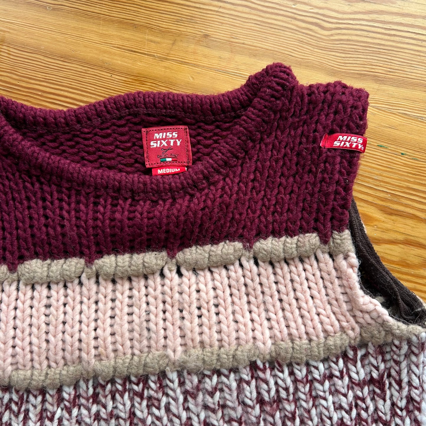 Miss Sixty Chunky Knit Sleeveless Jumper - XS