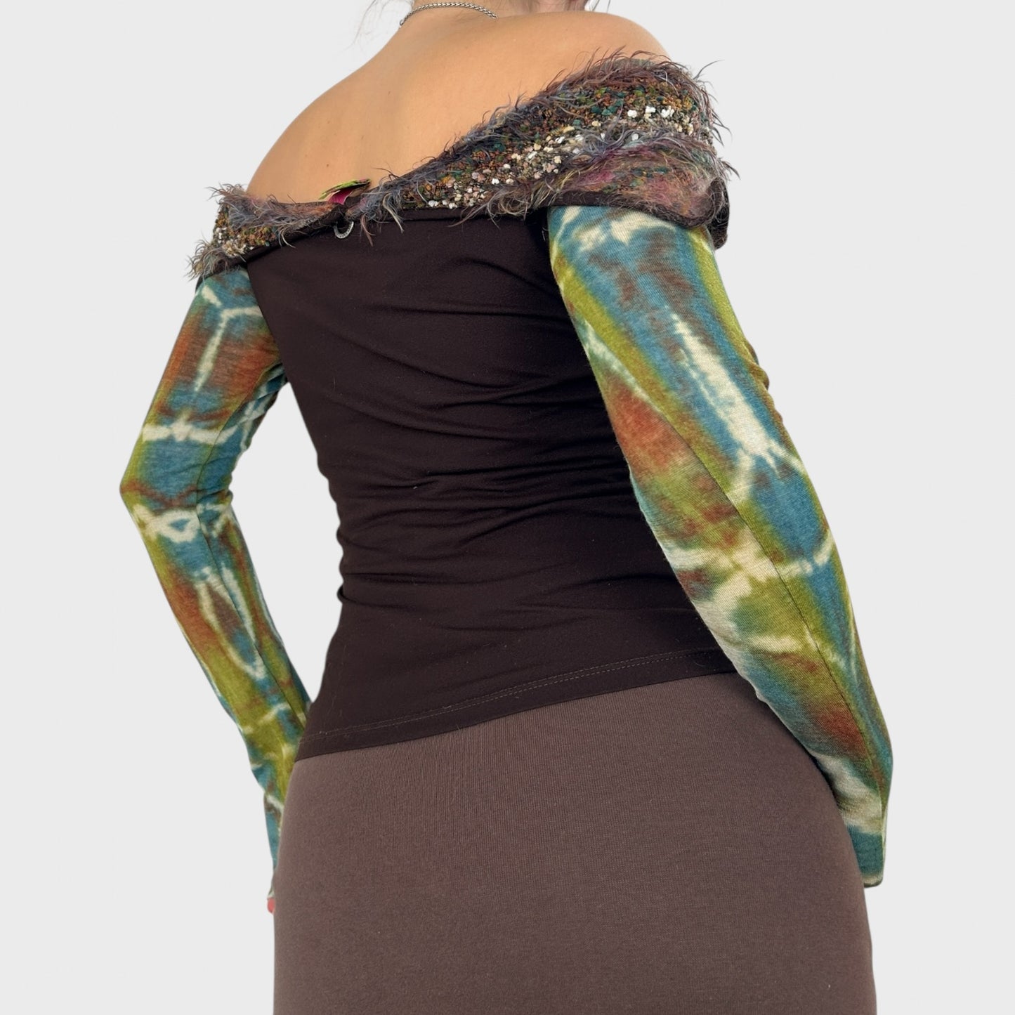 Save The Queen Off-The-Shoulder Long Sleeve Top - XS/S