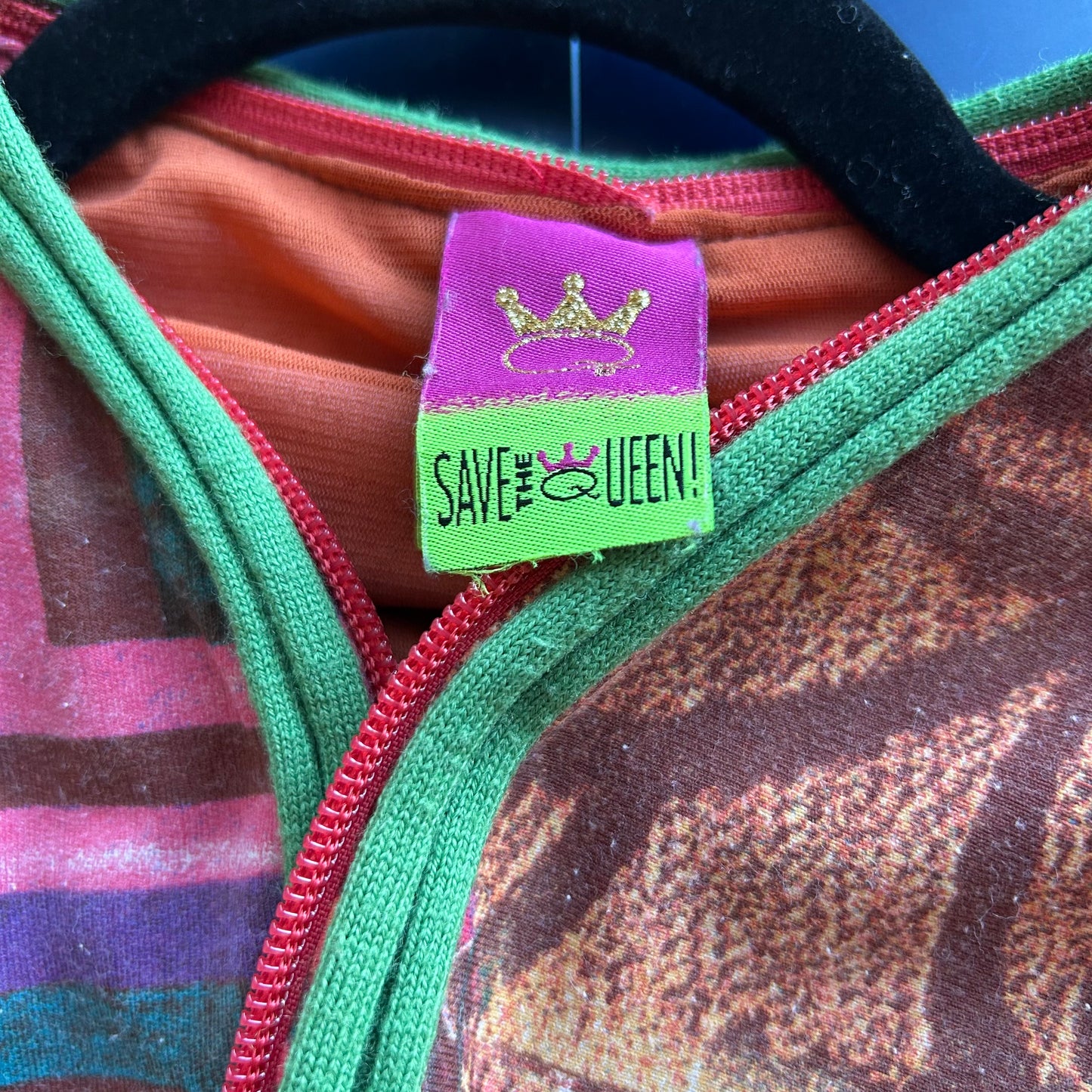 Save the Queen Double Zip Top - S/M