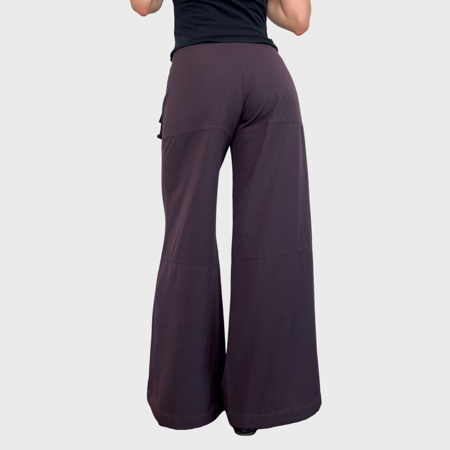 Cop Copine Burgundy Wide Leg Trousers - S