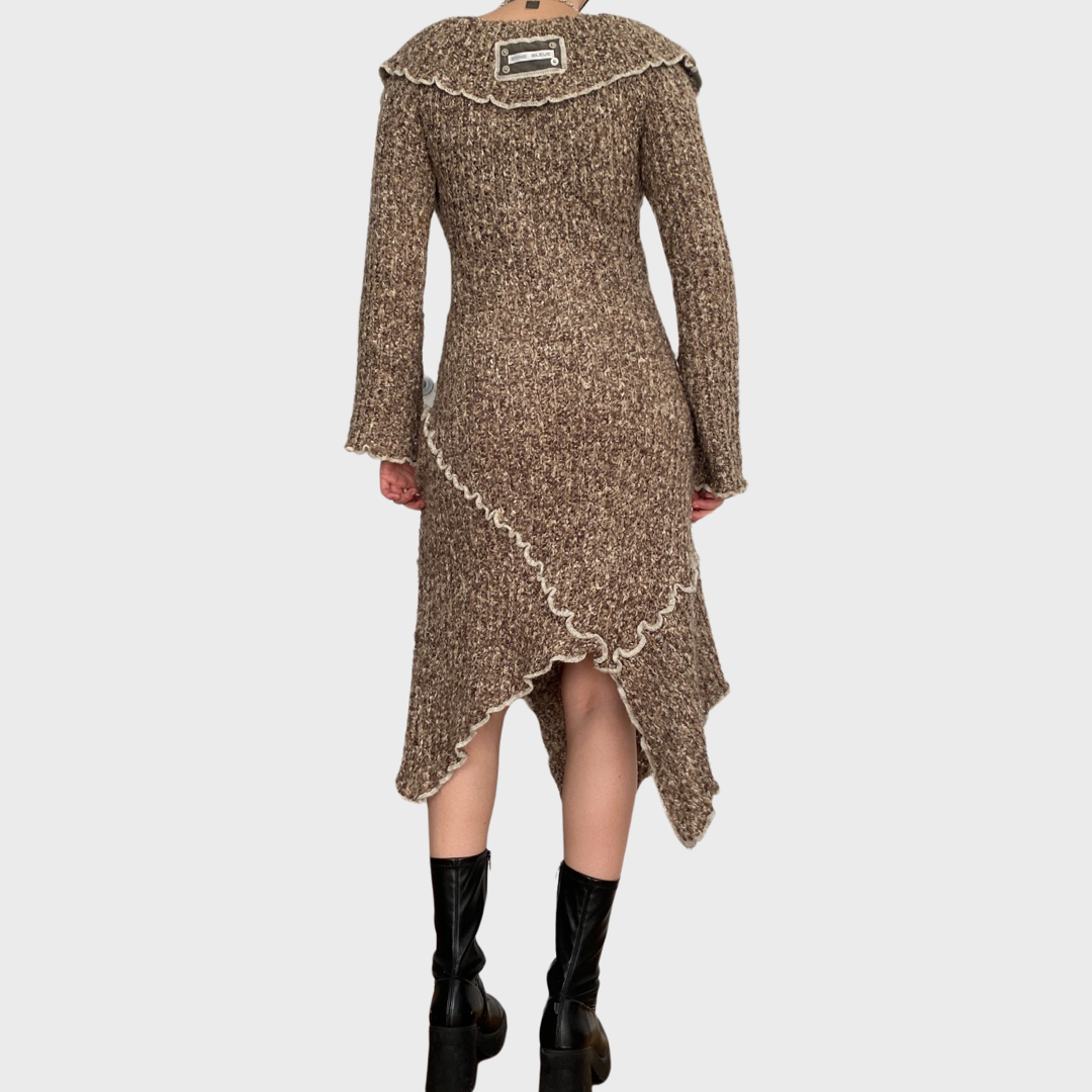 French vintage chunky knit dress
