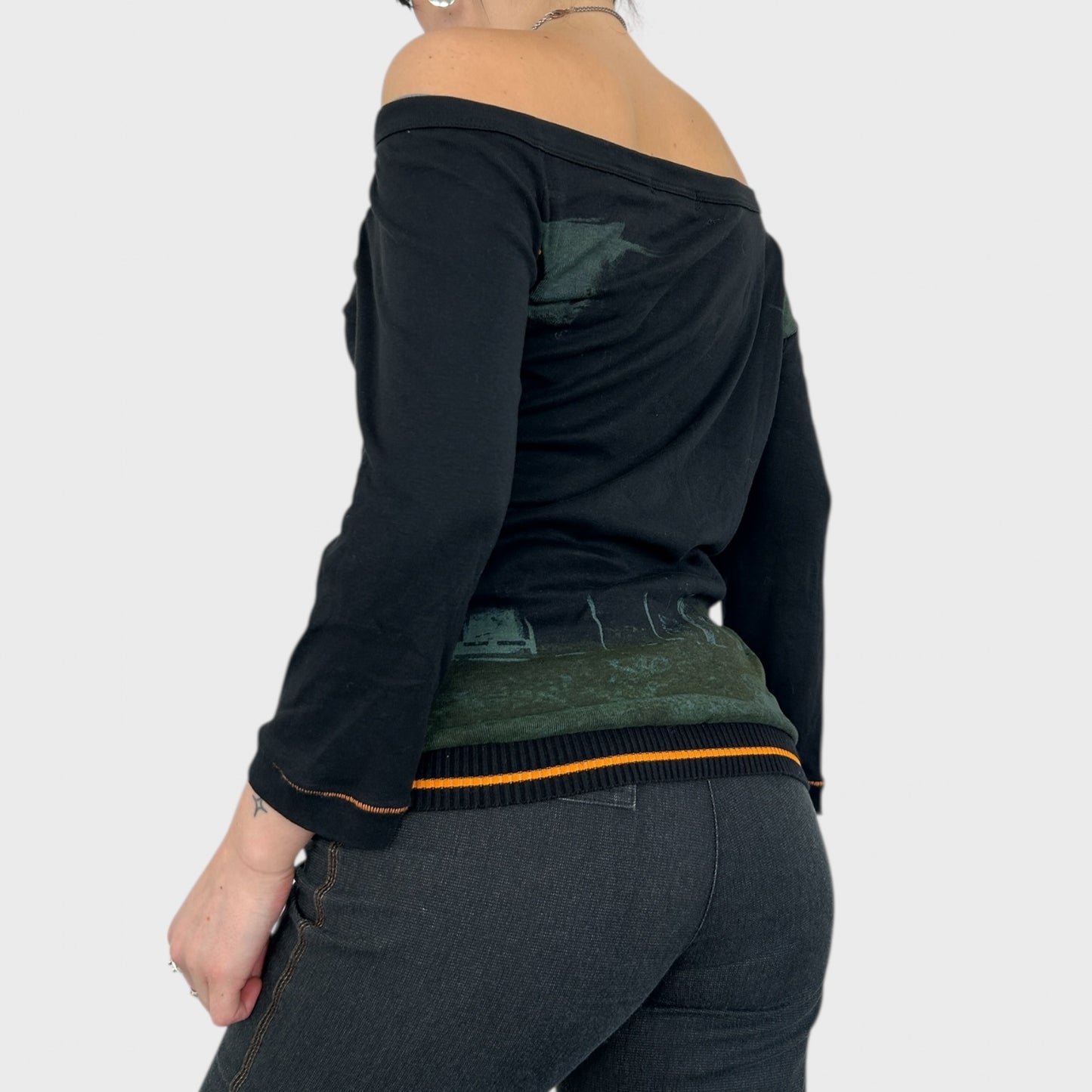 Cop Copine Graphic Cinched Top - M