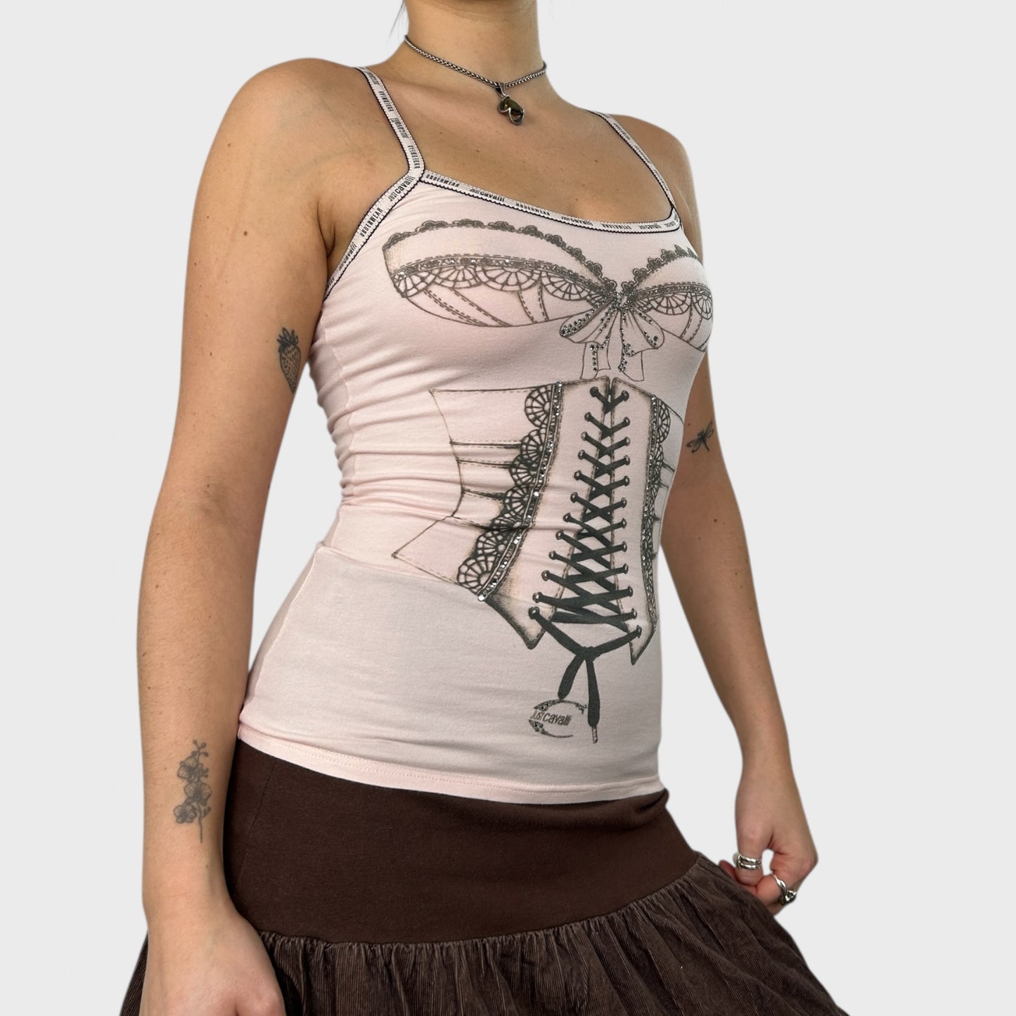 Roberto Cavalli Corset Print Cami - XS/S