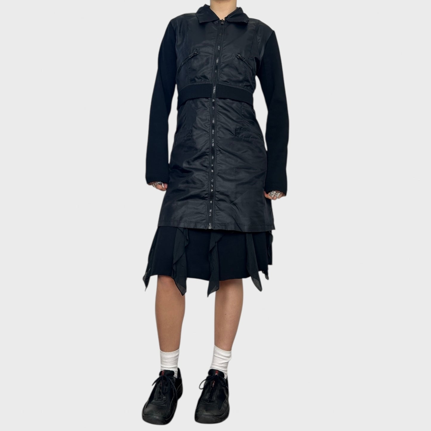 Cop Copine Black Zip Up Jacket - S/M