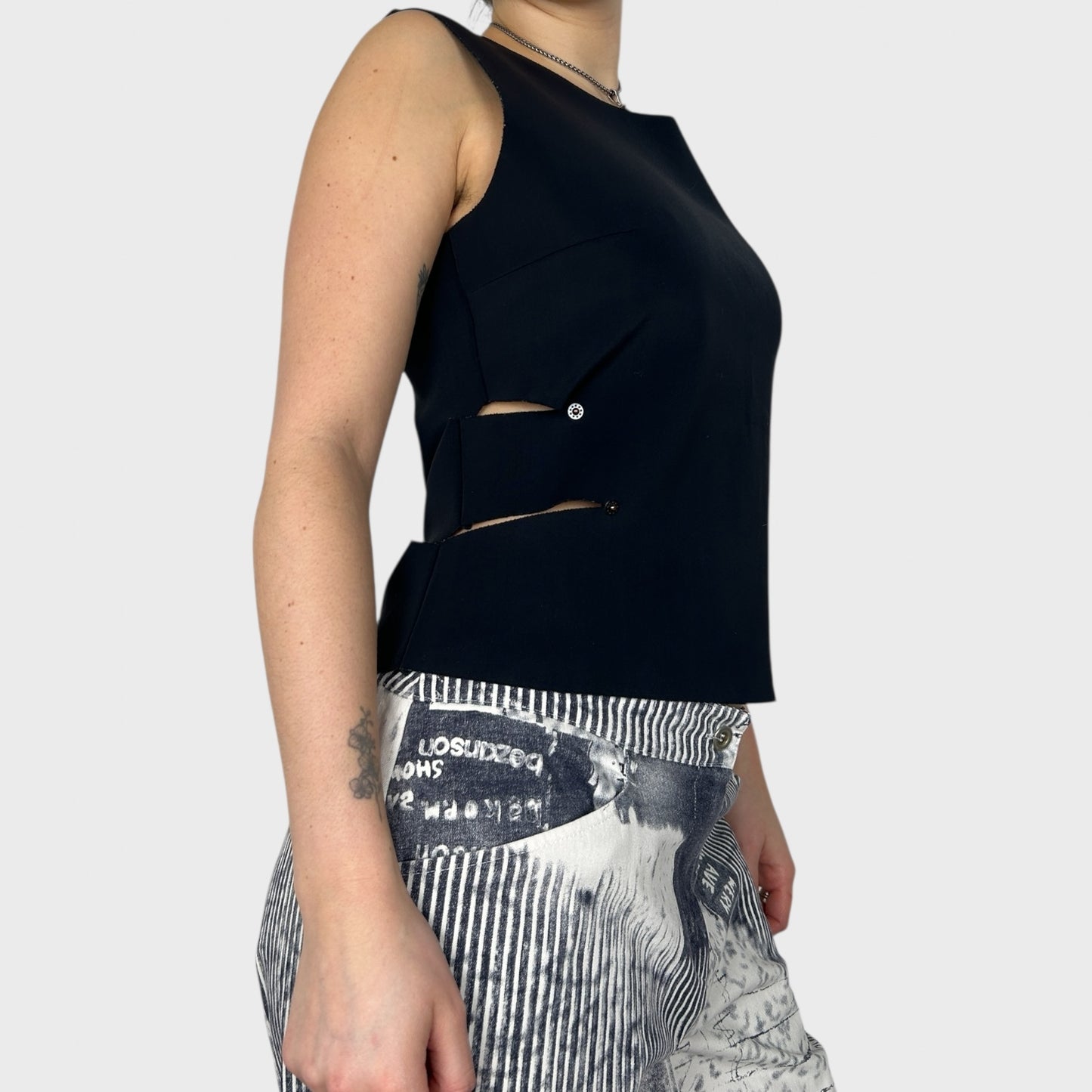 Cop Copine Black Cut Out Tank Top - M