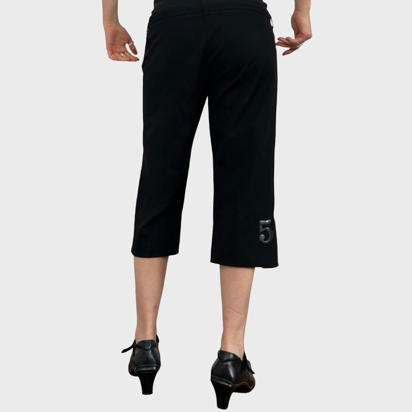 Cop Copine Black Capri Trousers - L