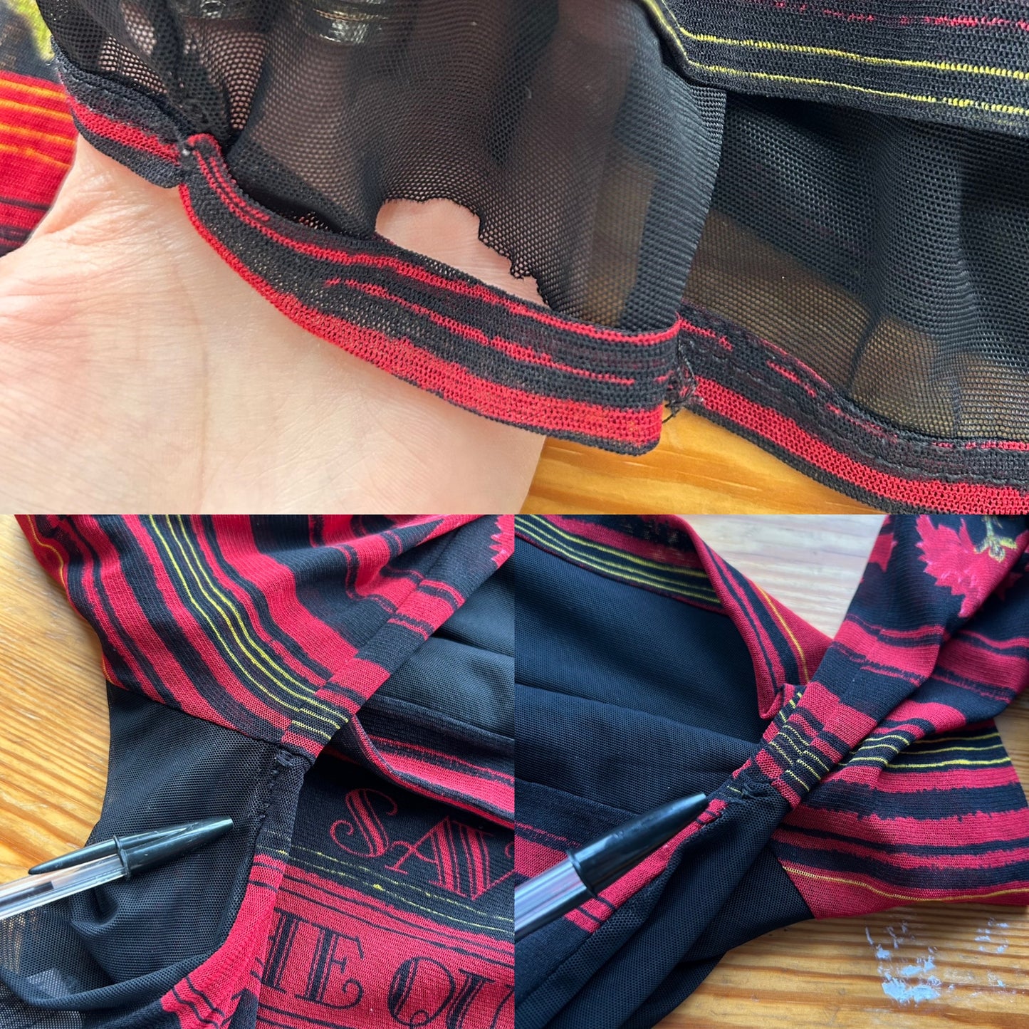 Save The Queen Rose Mesh Long Sleeve Top - M