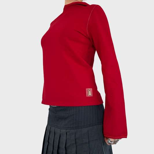 Cop Copine Red Hooded Jumper - S/M