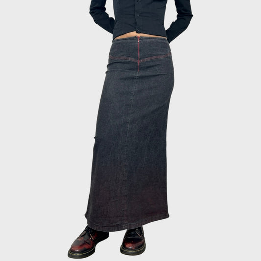 Cop Copine Grey Denim Maxi Skirt - XS/S