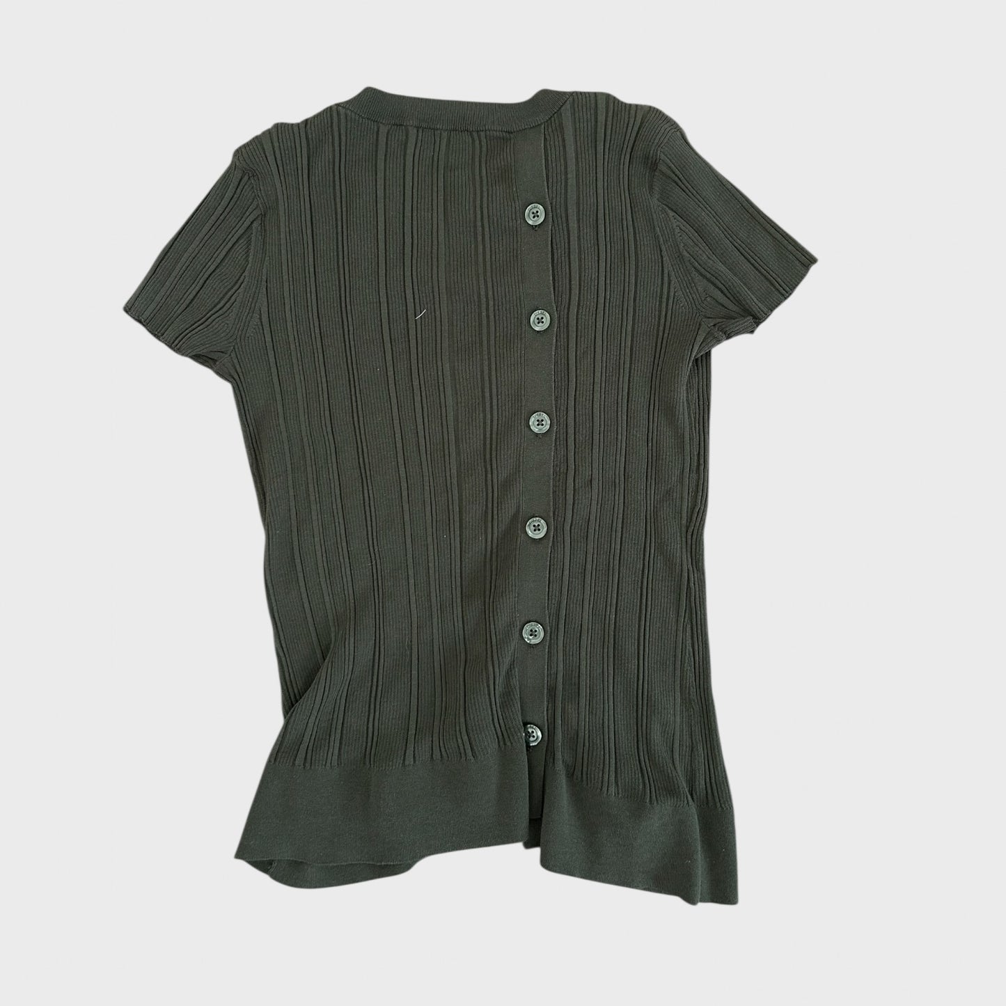 Diesel Khaki Asymmetric Button Top - M/L
