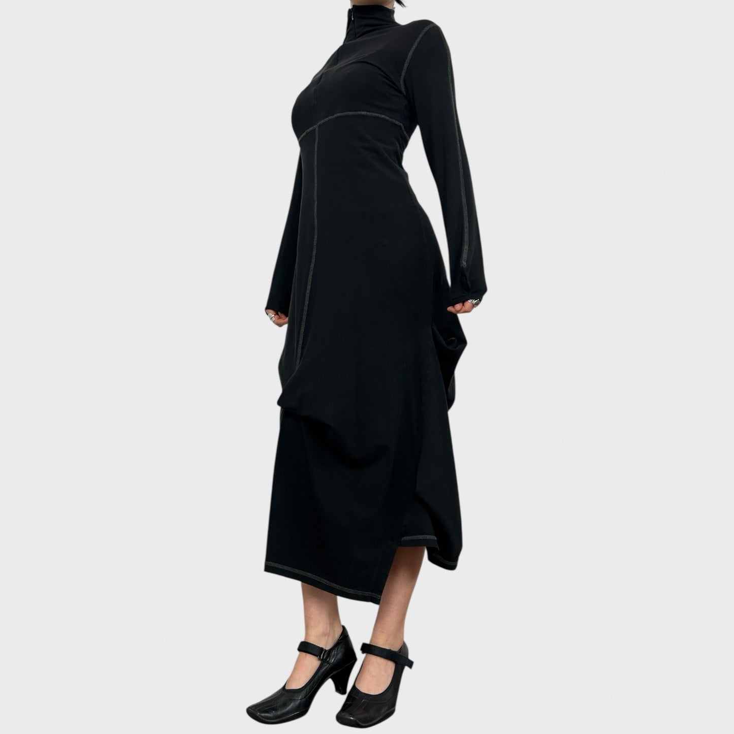 Cop Copine Ruched Archive High Neck Dress - M