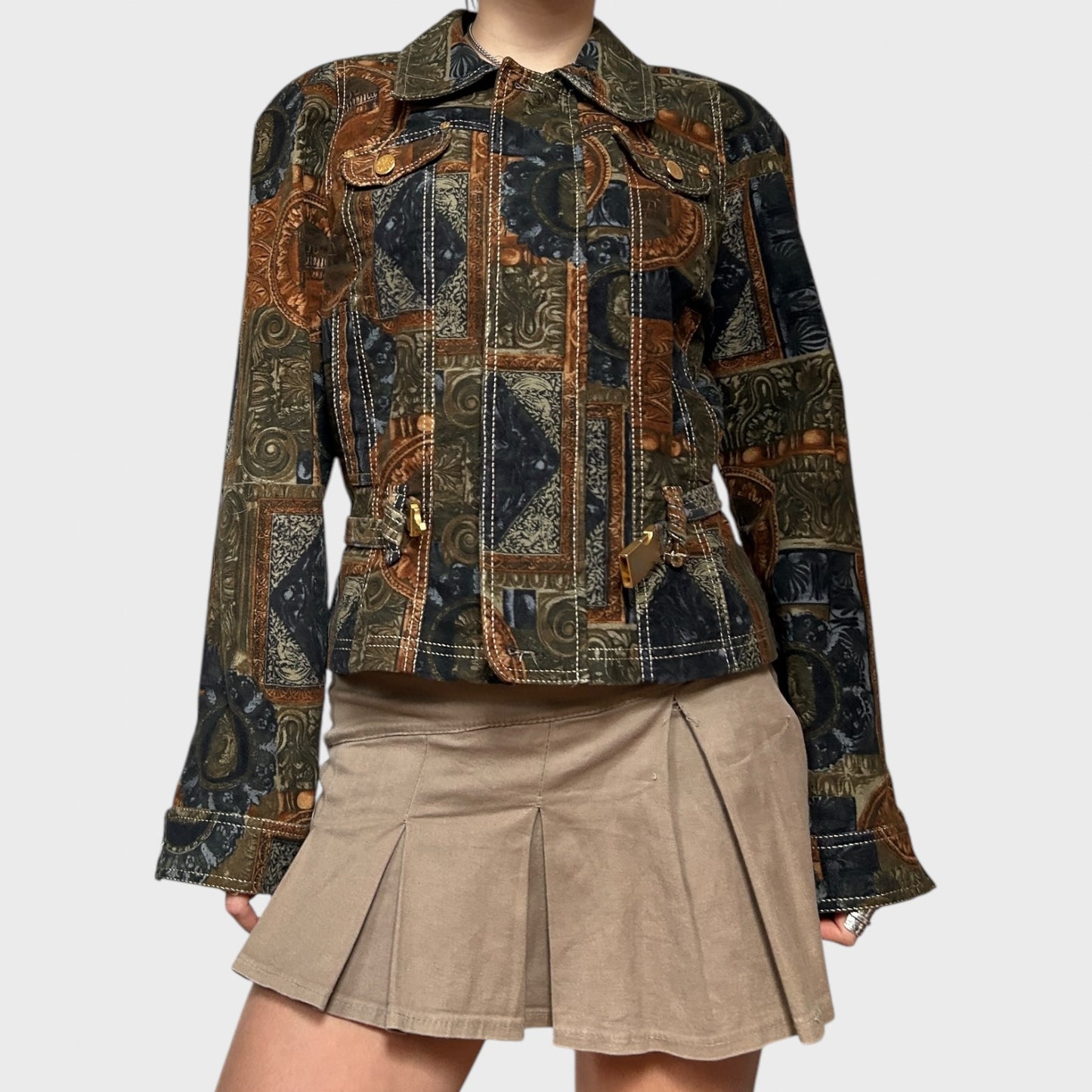 Vintage Graphic Print Jacket