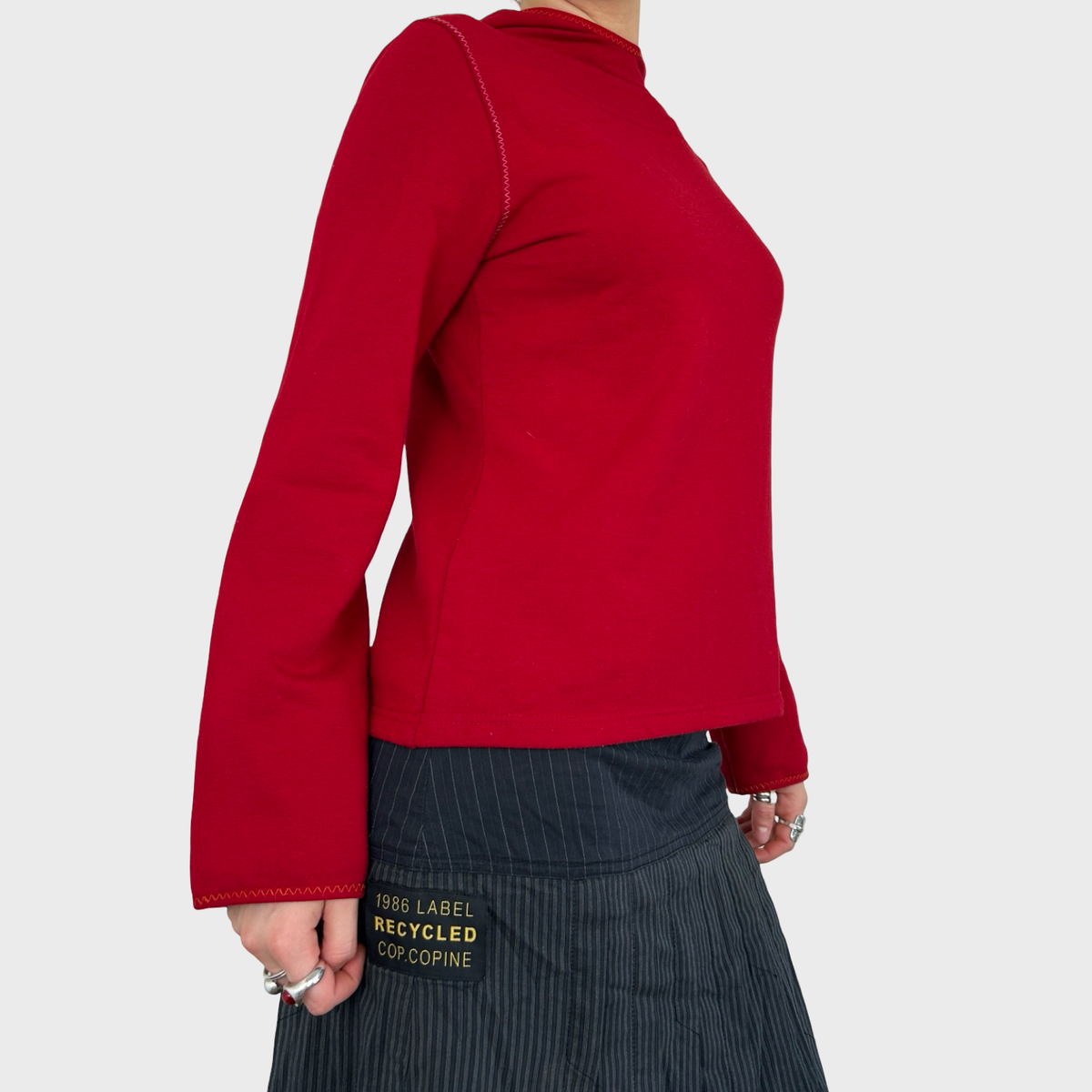 Cop Copine Red Hooded Jumper - S/M
