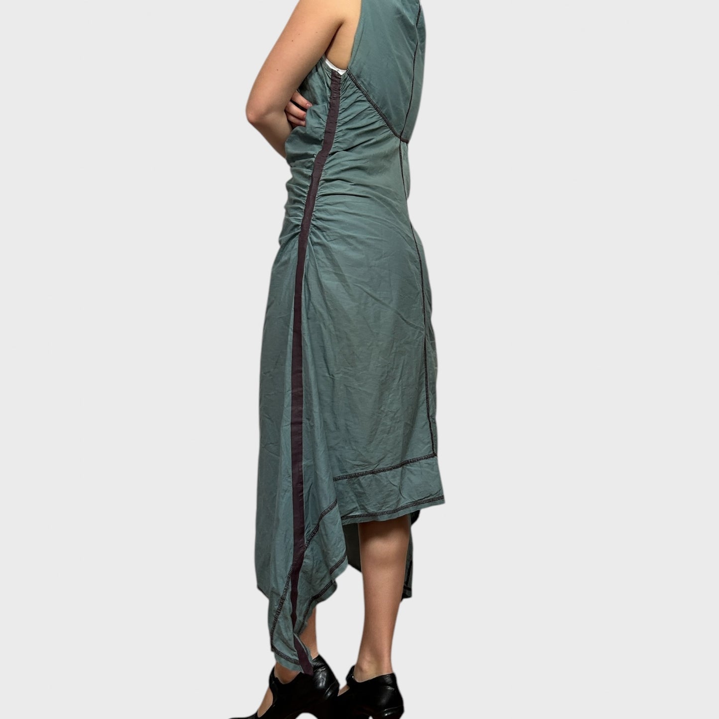 Vintage Cop Copine Ruched Maxi Dress