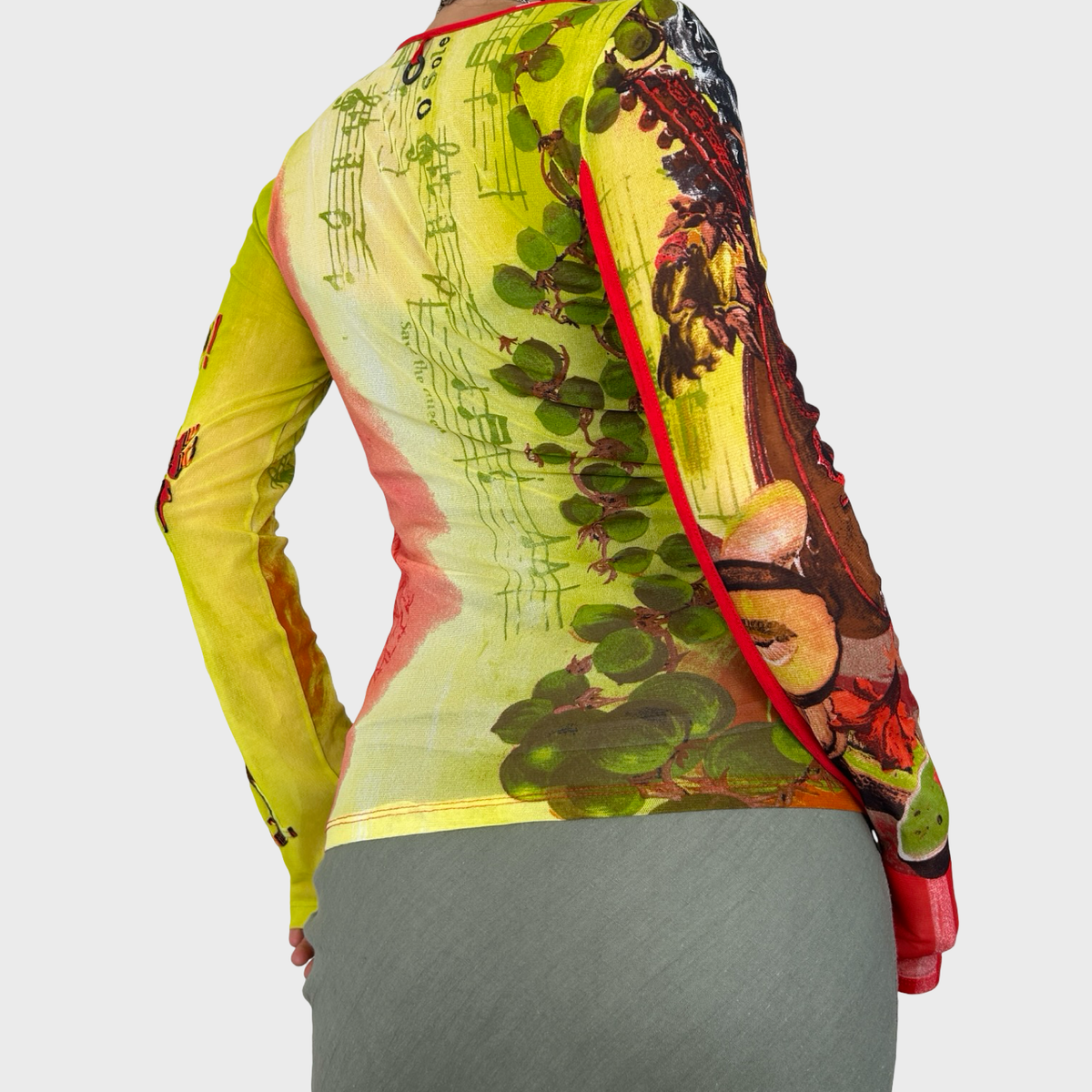 Save The Queen Graphic Mesh Long Sleeve - M/L
