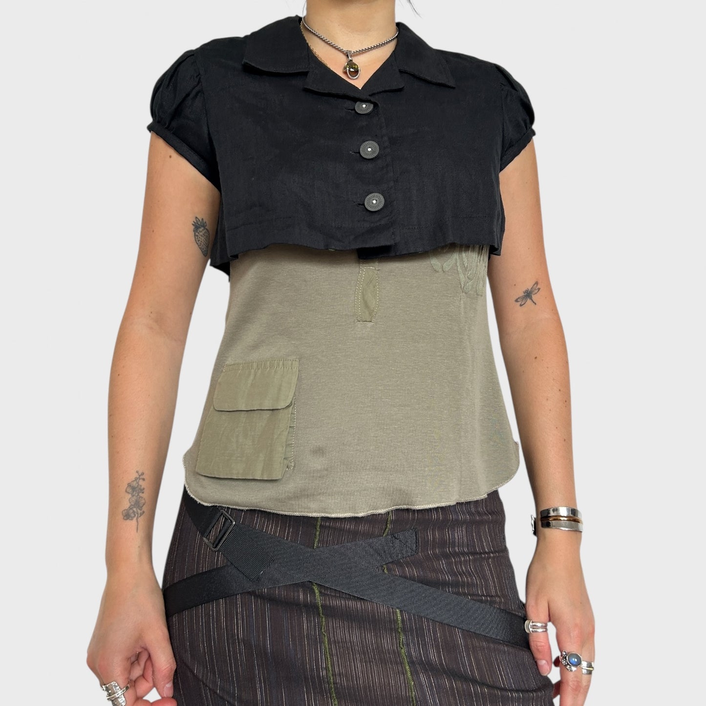Cop Copine Cropped Linen Blouse - Size S-M