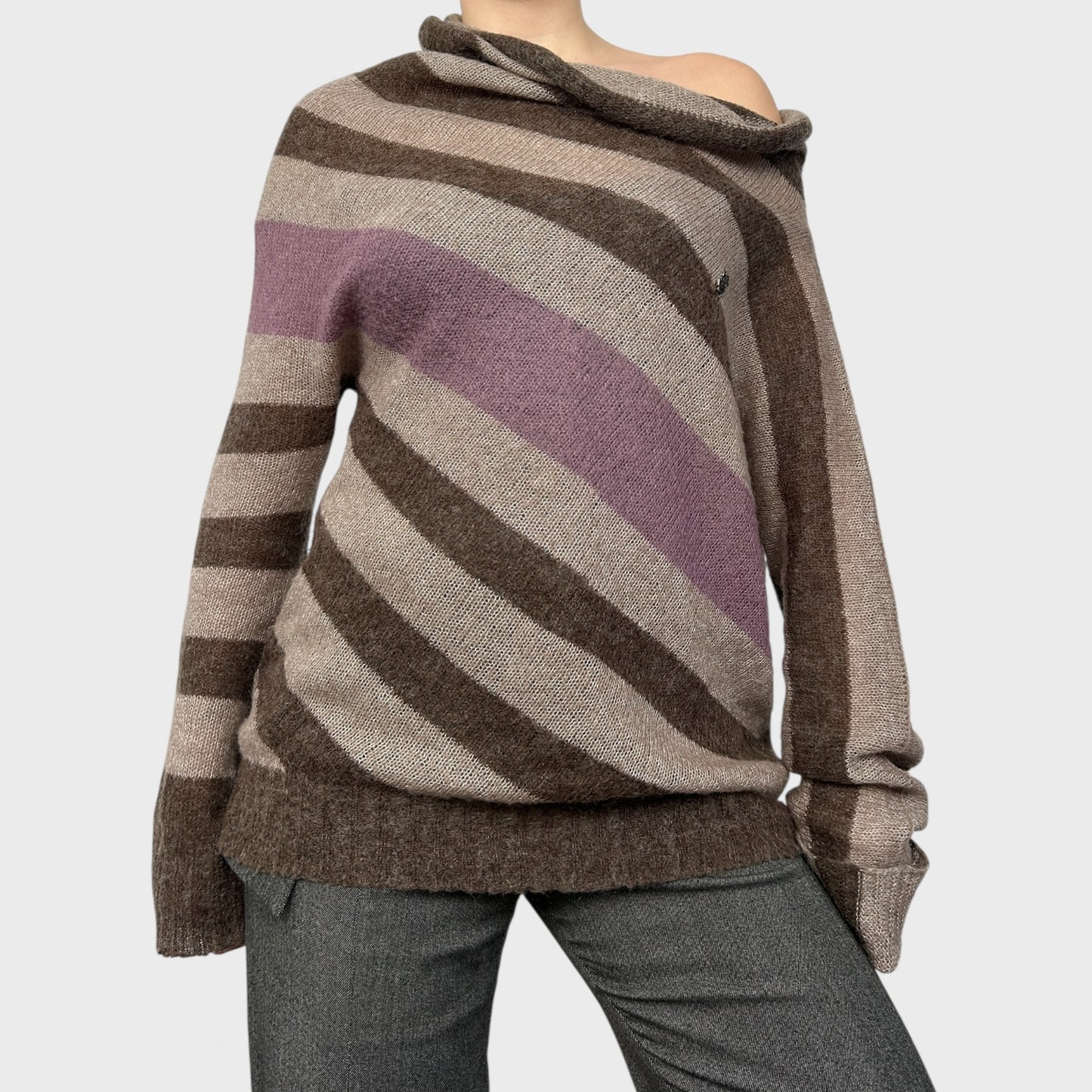Miss Sixty Striped Slouchy Jumper - S