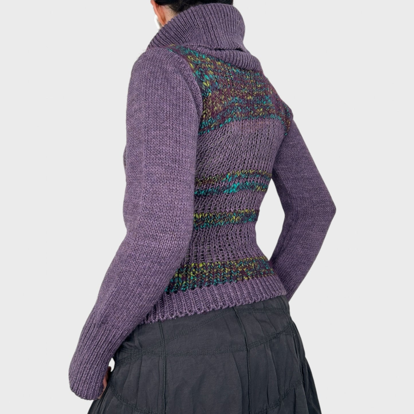 Vintage Chunky Knit Roll Neck Jumper - S