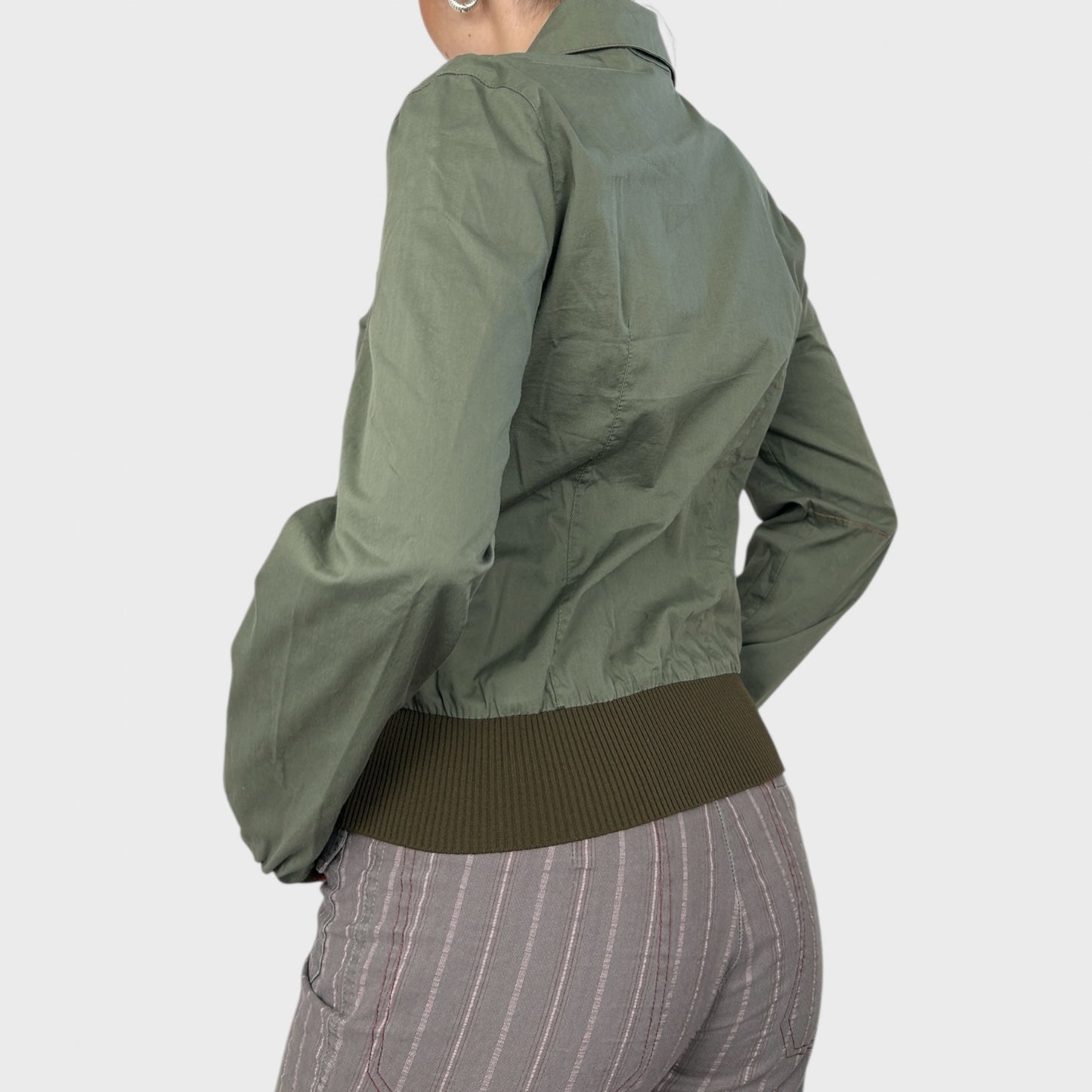 Cop Copine Khaki Button-Up Shirt - M