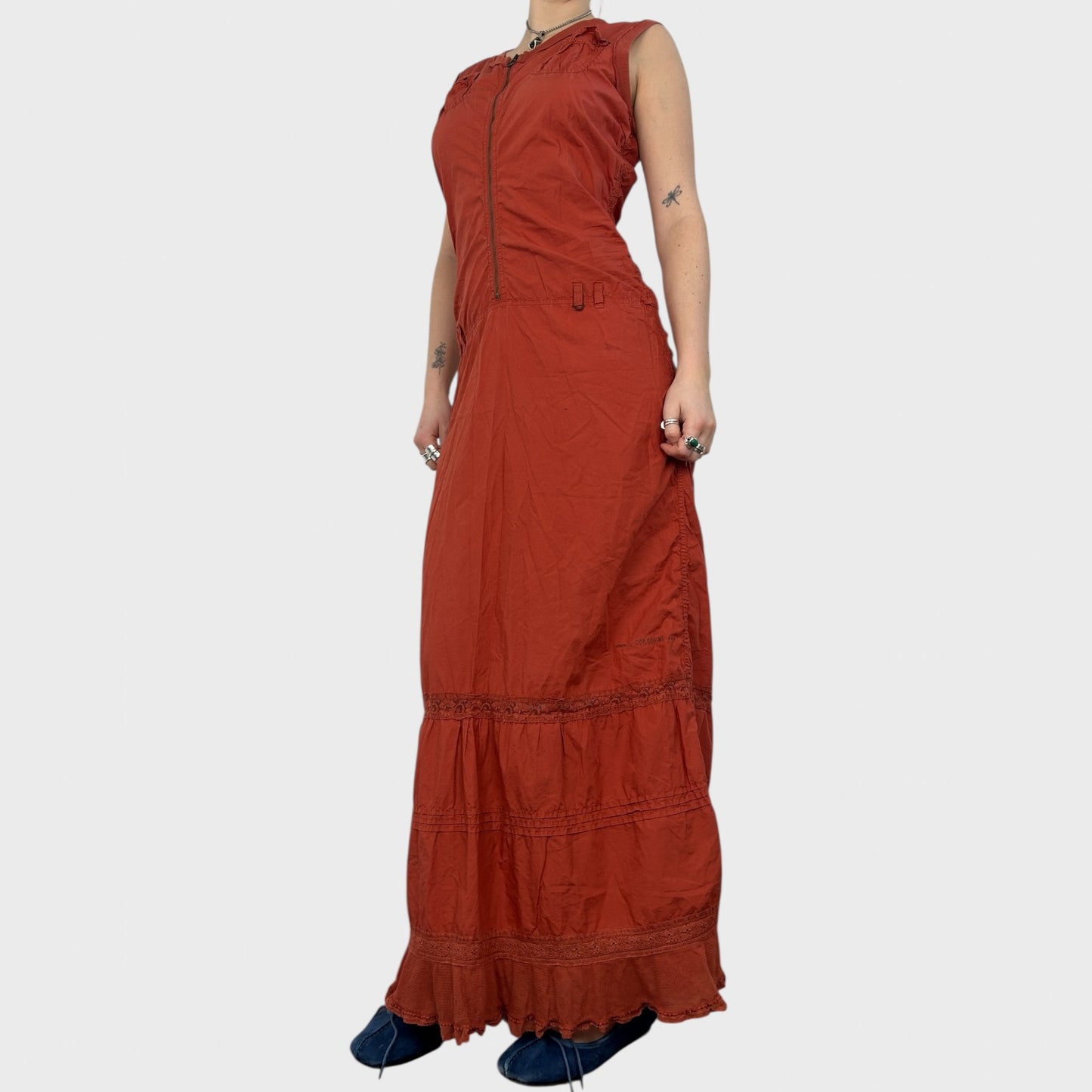 Cop Copine Orange Maxi Dress - S/M