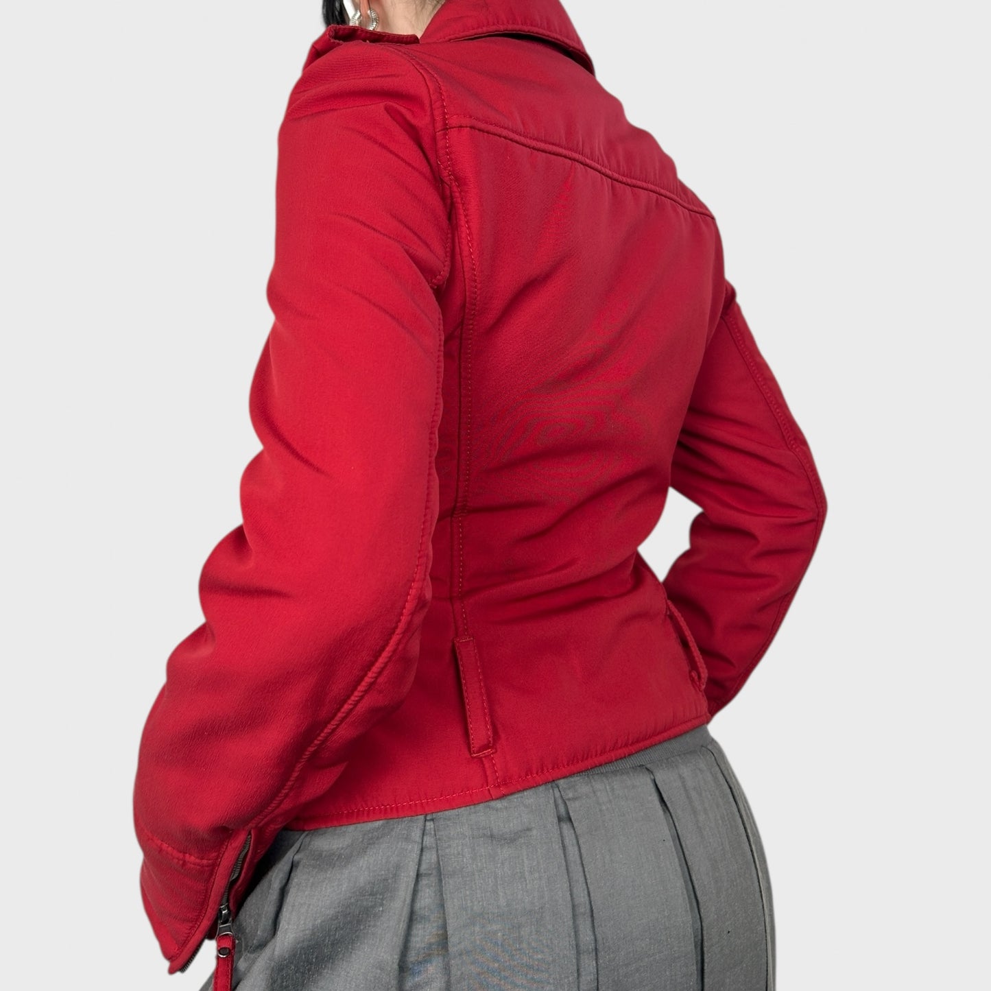 Miss Sixty Red Asymmetric Zip Coat - S