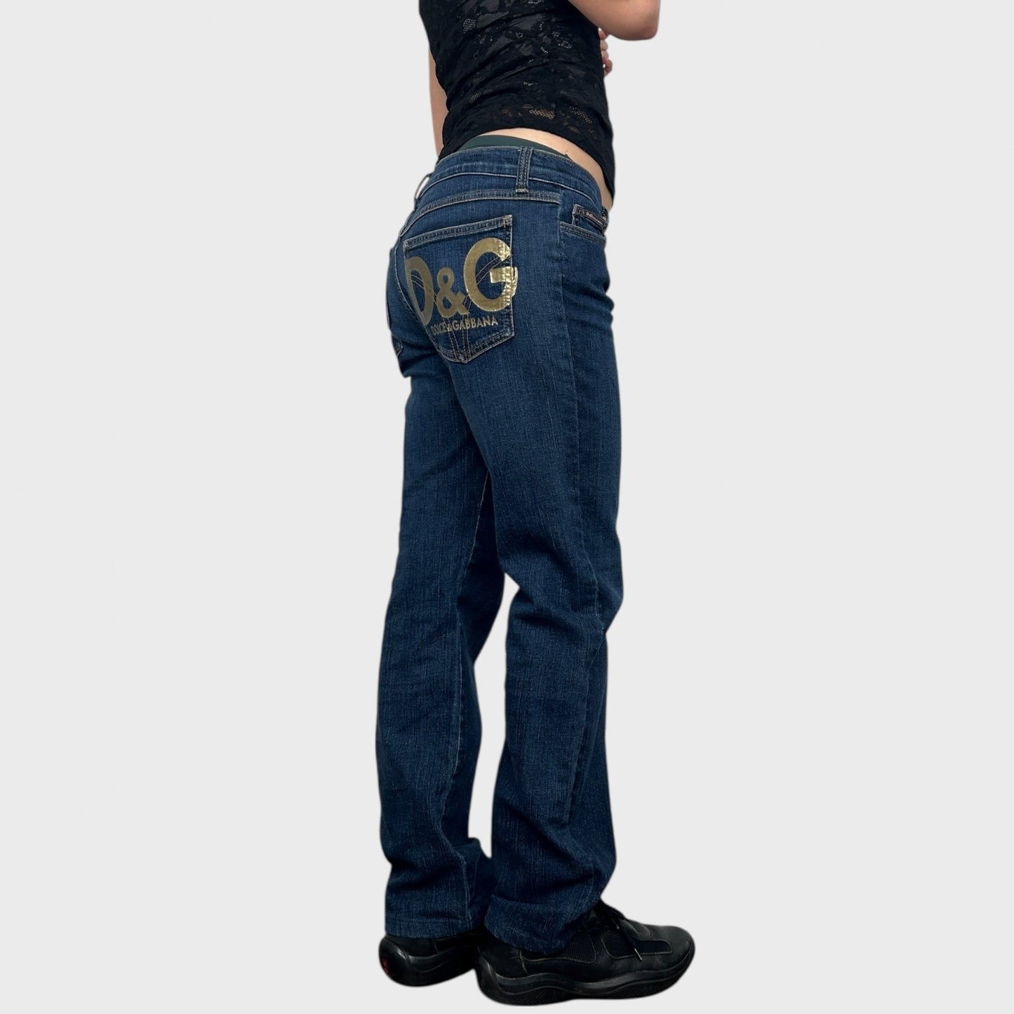 Dolce & Gabbana Straight-Leg Logo Jeans - M