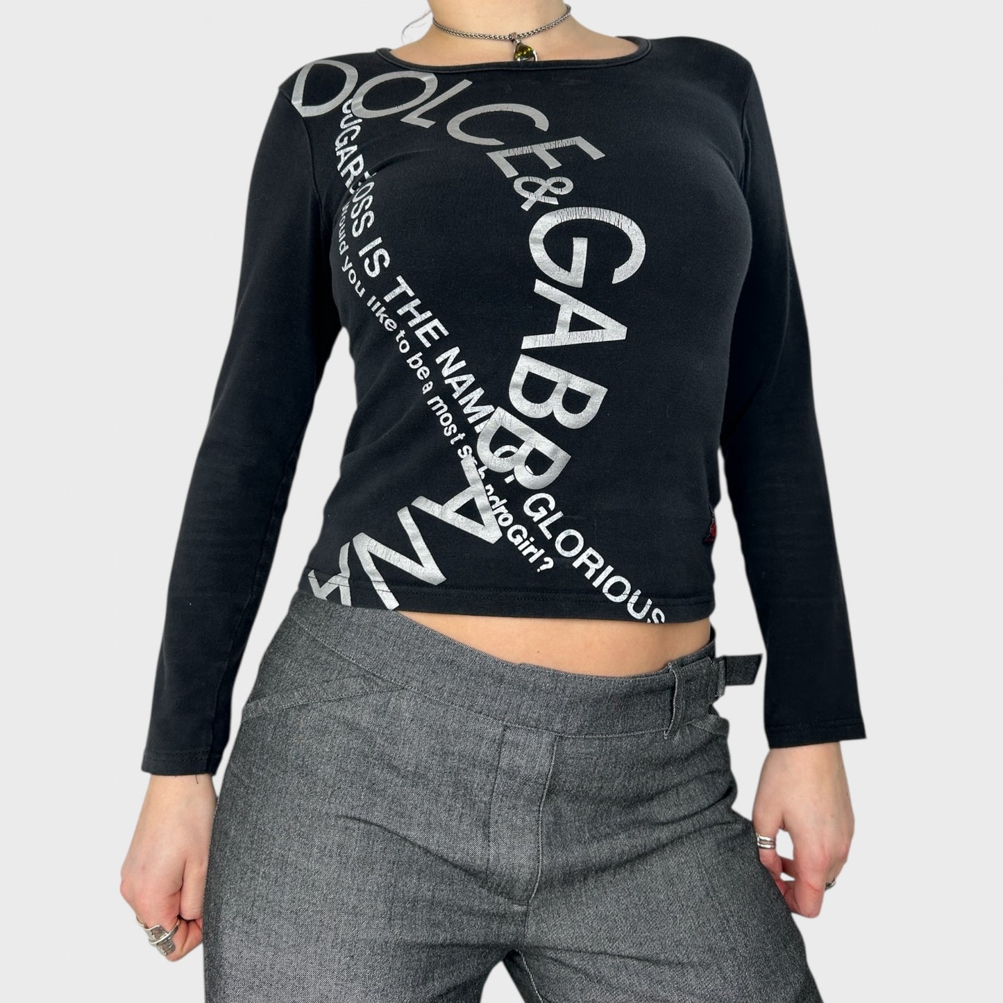 Dolce & Gabbana Logo Long Sleeve Top - XS/S