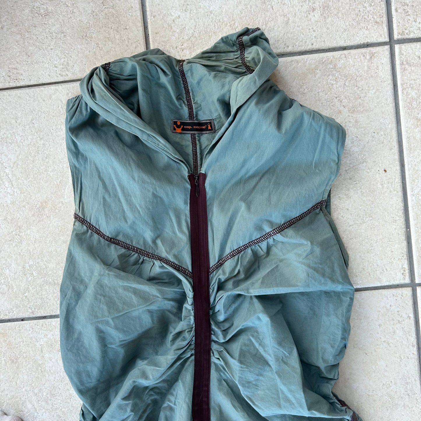 Vintage Cop Copine Ruched Maxi Dress