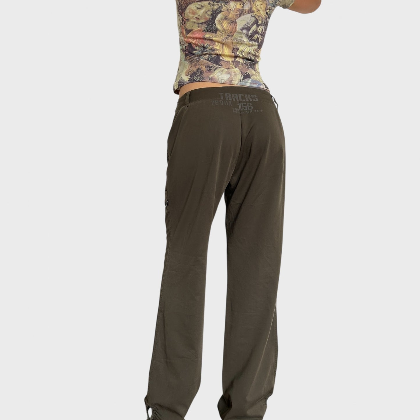 Cop Copine Khaki Straight-Leg Trousers