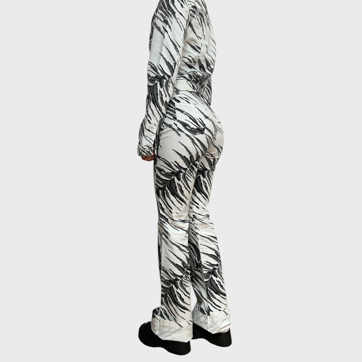 Roberto Cavalli Zebra Print Flared Trousers