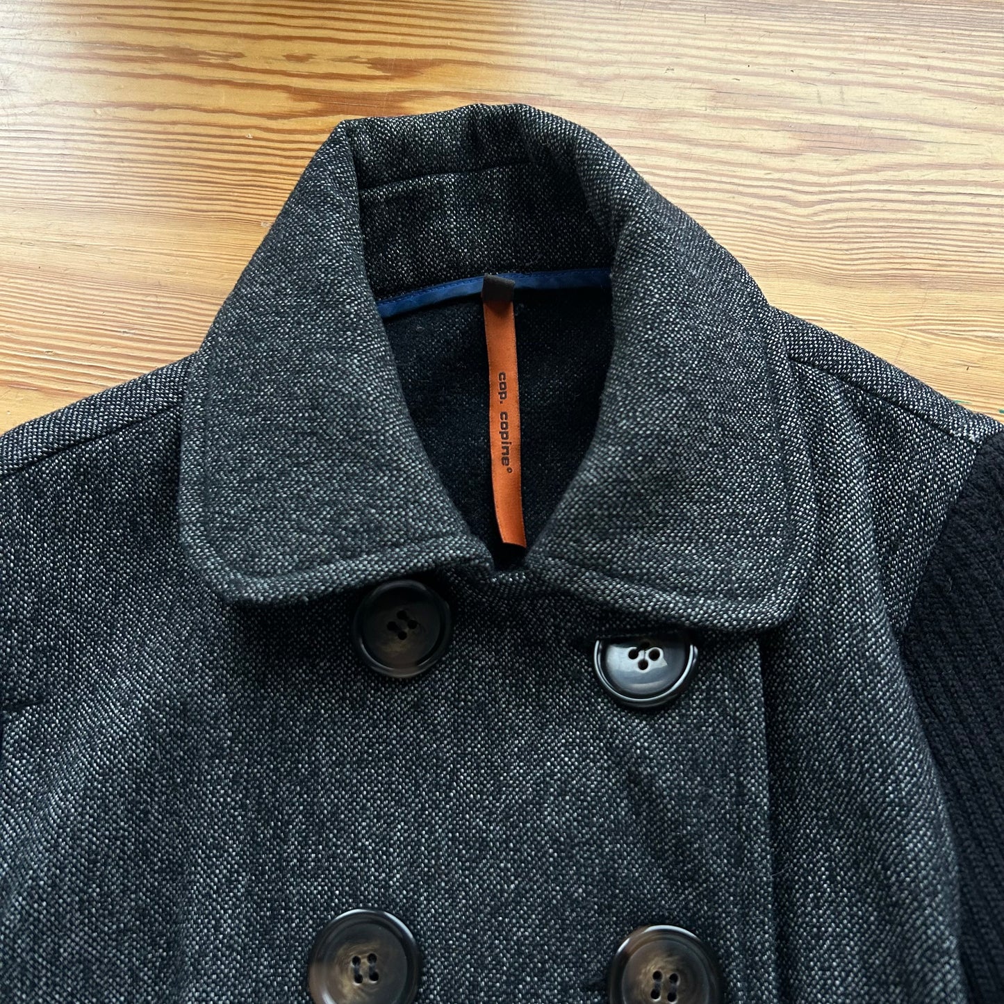 Cop Copine Grey Wool Peacoat - M