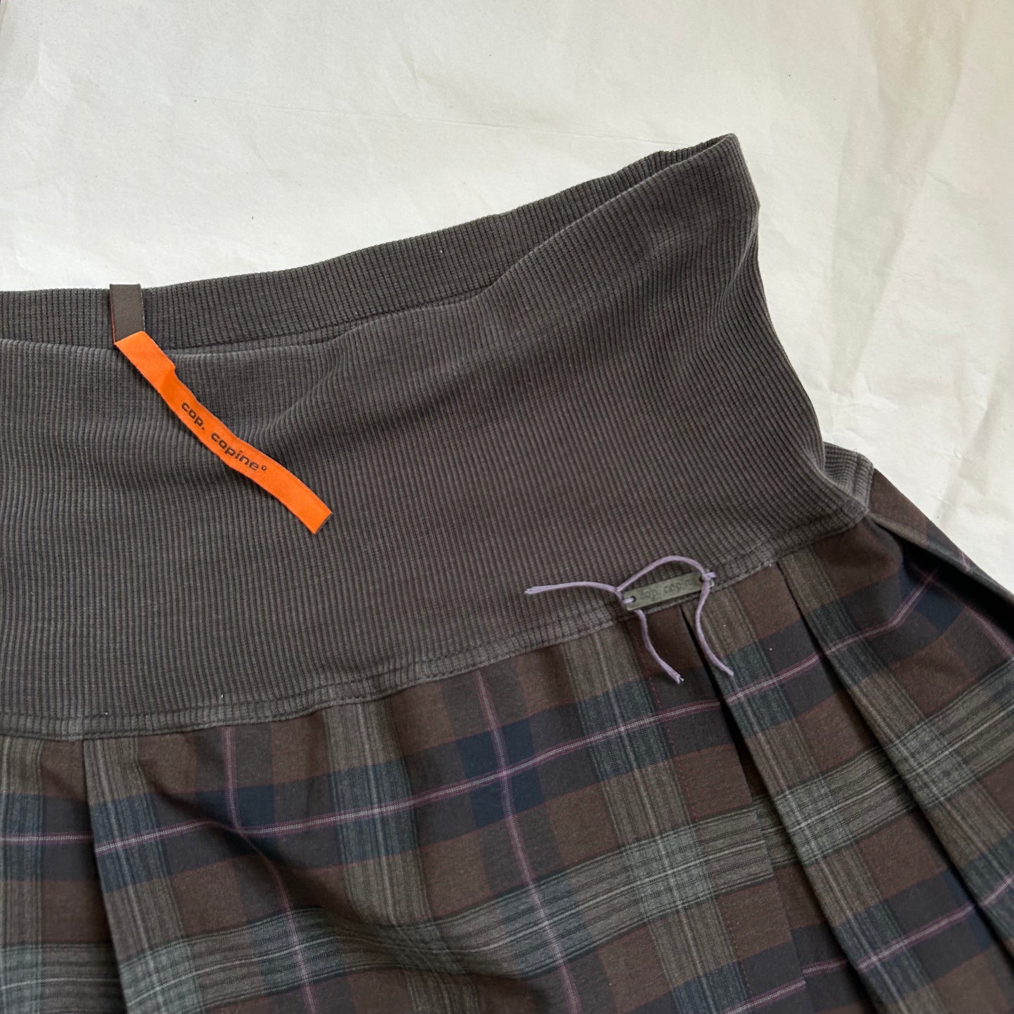 Cop Copine Checked Midi Skirt - S/M