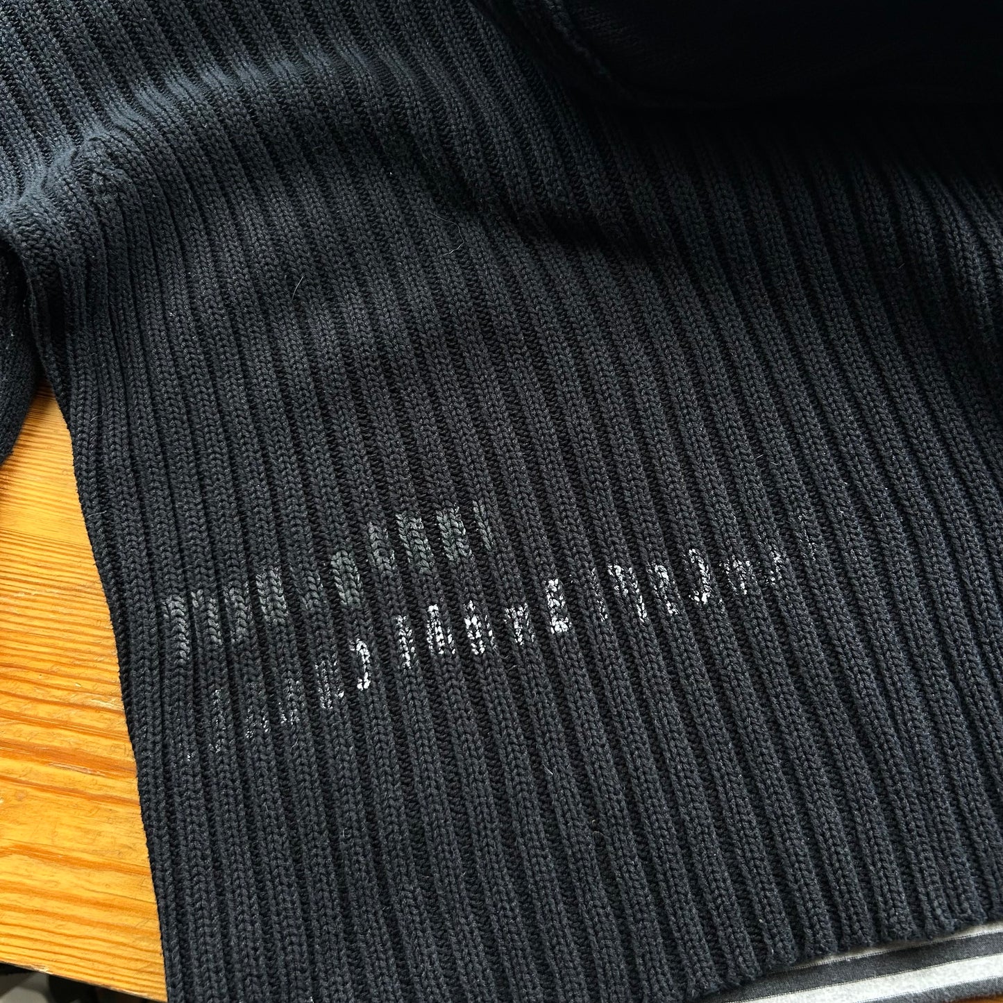 Cop Copine Black Bi-Material Stripe Knit Jumper - M