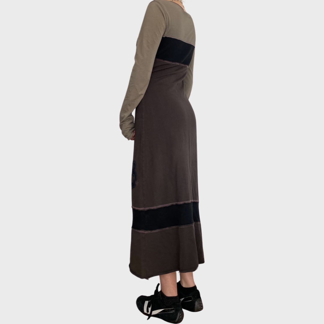 Cop Copine grey and purple maxi dress