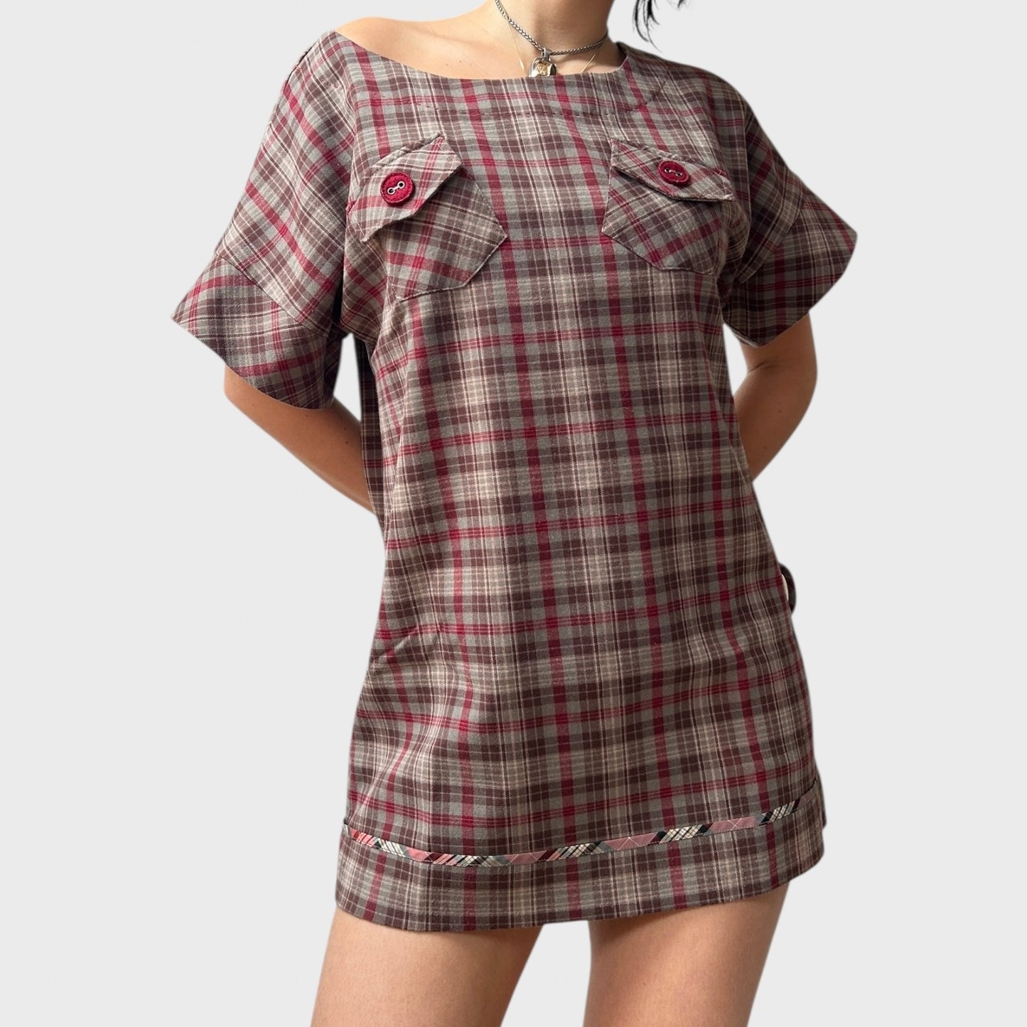Cop Copine Checkered Long Top/Dress